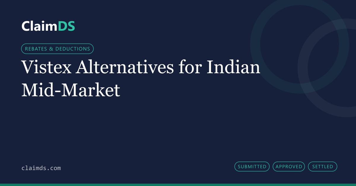 ClaimDS article banner: Vistex Alternatives for Indian Mid-Market